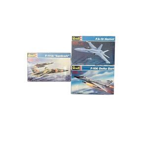 Lot Revell Micro Fighters 1:144 Hornet, Aardvark, Delta Dart All Factory Sealed